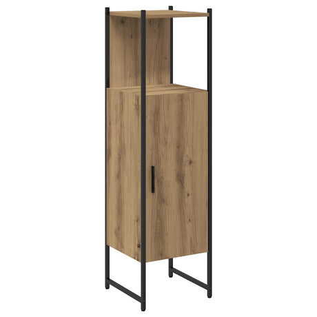 Vidaxl badkamerkast 33x33x120,5cm bewerkt hout artisanaal eikenkleurig