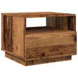 Vidaxl salontafel met led-verlichting 50x49x40 cm oud houtkleurig
