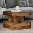 Vidaxl salontafel met led-verlichting 50x50x40 cm oud houtkleurig
