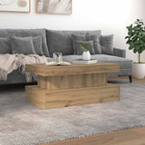 Vidaxl salontafel met led-verlichting 90x50x40cm artisanaal eikenkleur