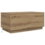 Vidaxl salontafel met led-verlichting 90x50x40cm artisanaal eikenkleur