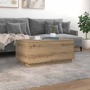 Vidaxl salontafel met led-verlichting 90x50x40cm artisanaal eikenkleur