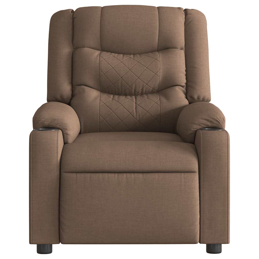 Vidaxl fauteuil verstelbaar stof bruin