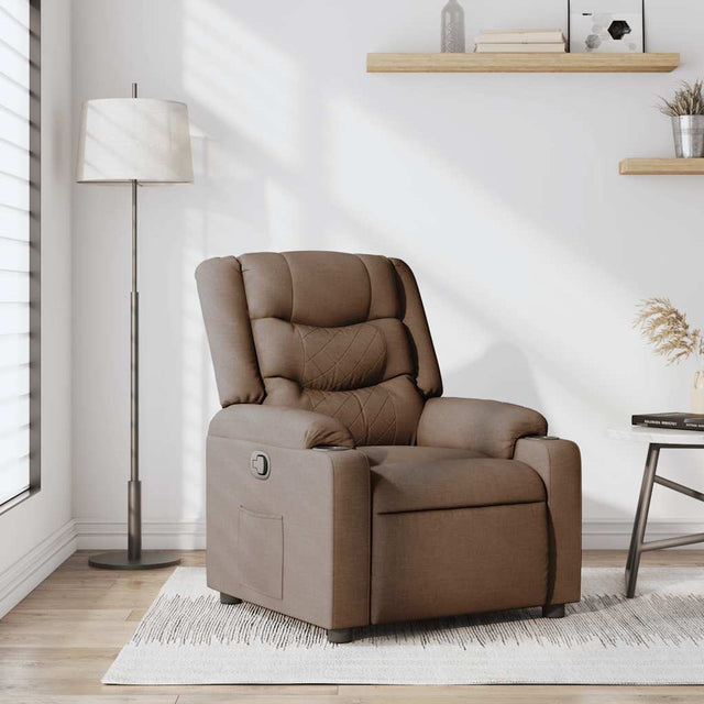 Vidaxl fauteuil verstelbaar stof bruin