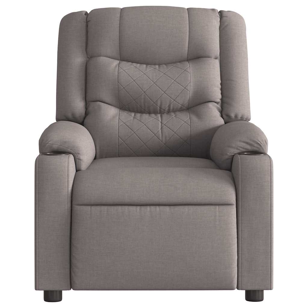 Vidaxl fauteuil verstelbaar stof taupe