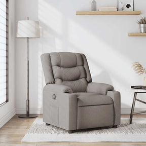 Vidaxl fauteuil verstelbaar stof taupe