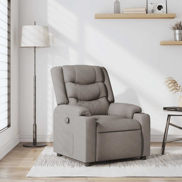 Vidaxl fauteuil verstelbaar stof taupe