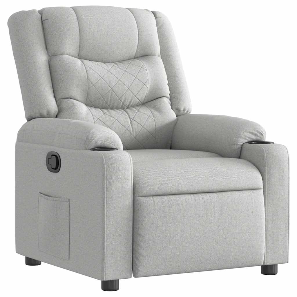 Vidaxl fauteuil verstelbaar stof wolk grijs