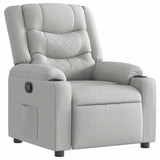 Vidaxl fauteuil verstelbaar stof wolk grijs
