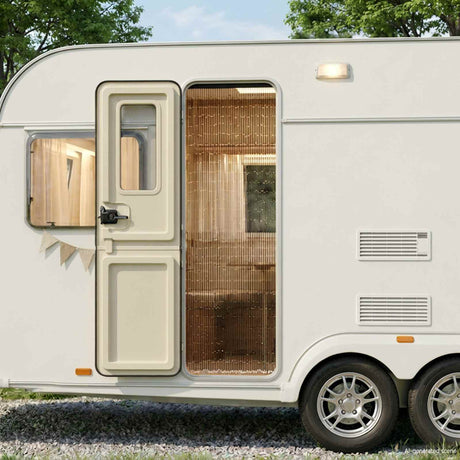 Vidaxl insectengordijn voor camper 56x185 cm bamboe donkergrijs