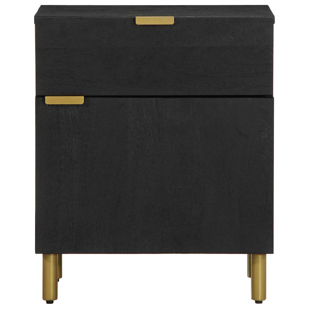 Vidaxl nachtkastje 50x33x60 cm bewerkt hout zwart