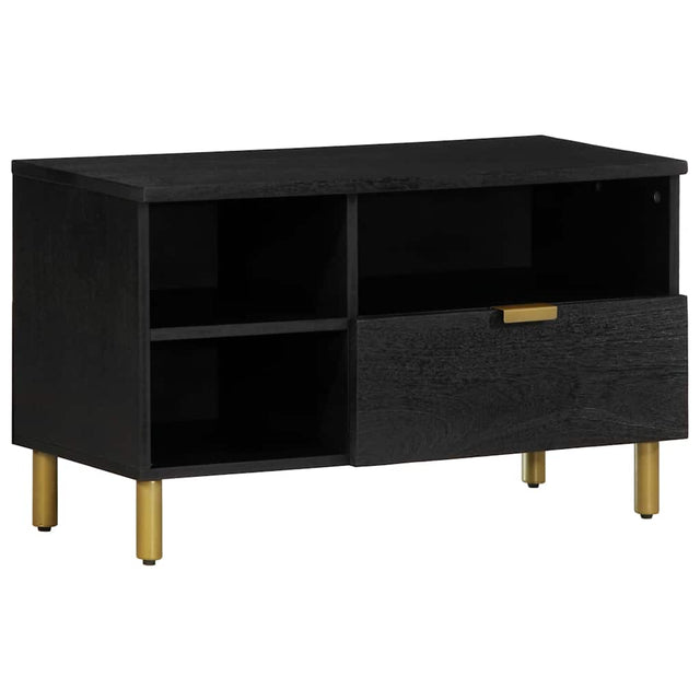 Vidaxl tv-meubel 80x33x46 cm bewerkt hout zwart