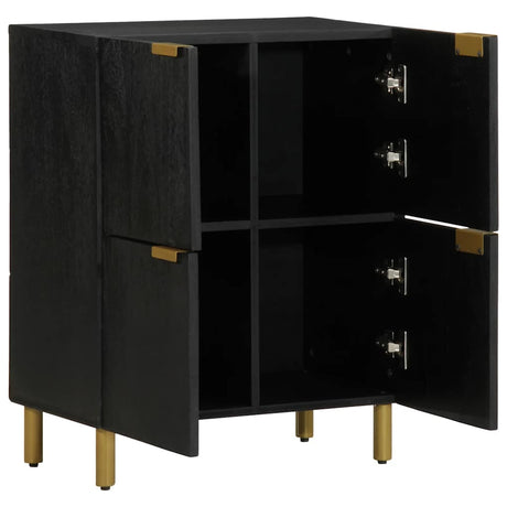 Vidaxl dressoir 60x33x75 cm bewerkt hout zwart