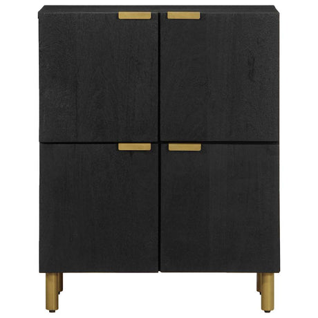 Vidaxl dressoir 60x33x75 cm bewerkt hout zwart