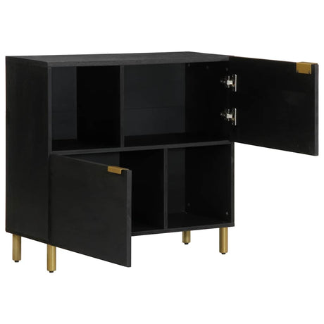 Vidaxl dressoir 80x33x75 cm bewerkt hout zwart