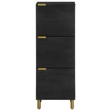 Vidaxl hoge kast 40x33x110 cm bewerkt hout zwart