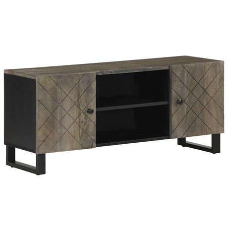 Vidaxl tv-meubel 105x33x46 cm massief mangohout zwart