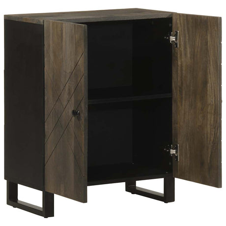Vidaxl dressoir 60x33x75 cm massief mangohout zwart