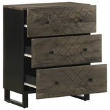 Vidaxl dressoir 60x33x75 cm massief mangohout zwart