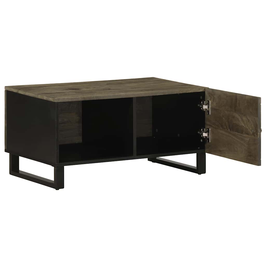 Vidaxl salontafel 80x50x40 cm massief mangohout zwart