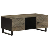 Vidaxl salontafel 100x54x40 cm massief mangohout zwart