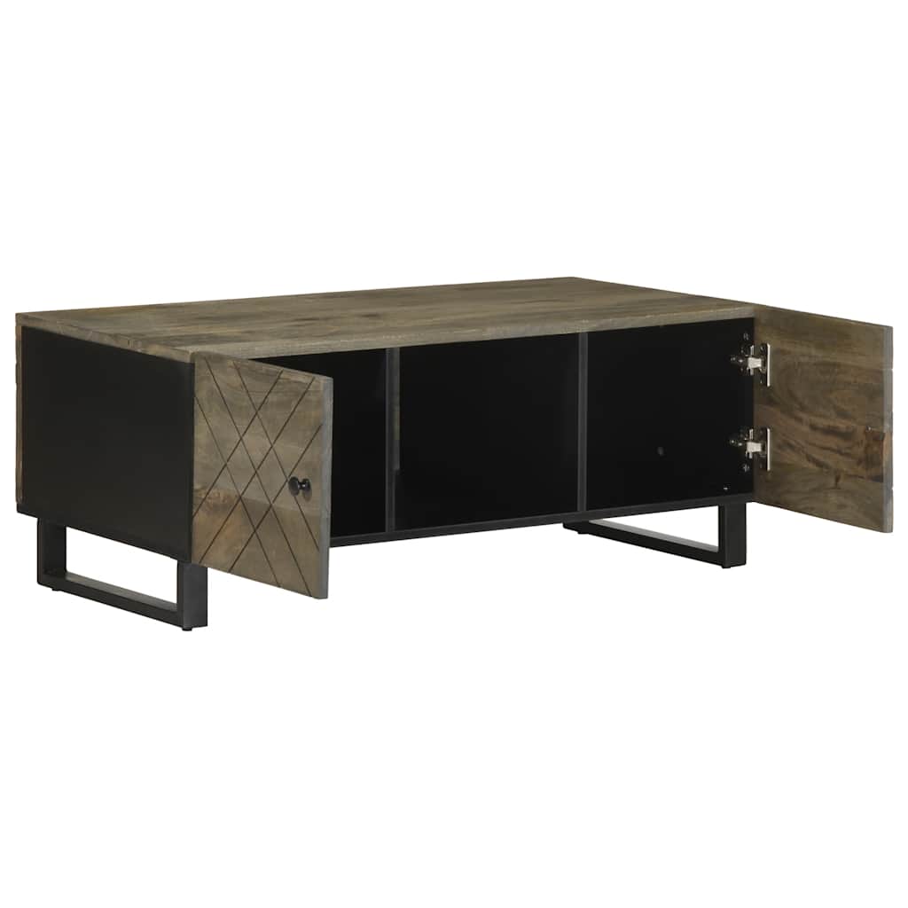 Vidaxl salontafel 100x54x40 cm massief mangohout zwart