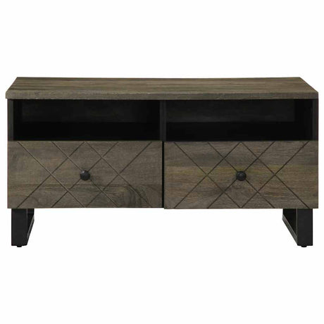 Vidaxl salontafel 80x54x40 cm massief mangohout zwart