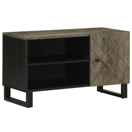 Vidaxl tv-meubel 80x33x46 cm massief mangohout zwart