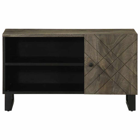 Vidaxl tv-meubel 80x33x46 cm massief mangohout zwart