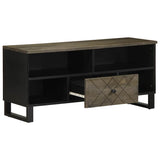 Vidaxl tv-meubel 100x33x46 cm massief mangohout zwart