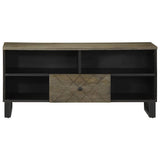 Vidaxl tv-meubel 100x33x46 cm massief mangohout zwart