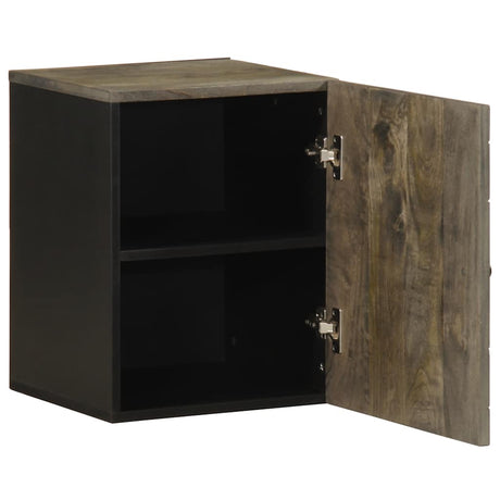 Vidaxl badkamerkast wandgemonteerd 38x33x48 cm massief mangohout zwart