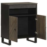 Vidaxl dressoir 60x33x75 cm massief mangohout zwart
