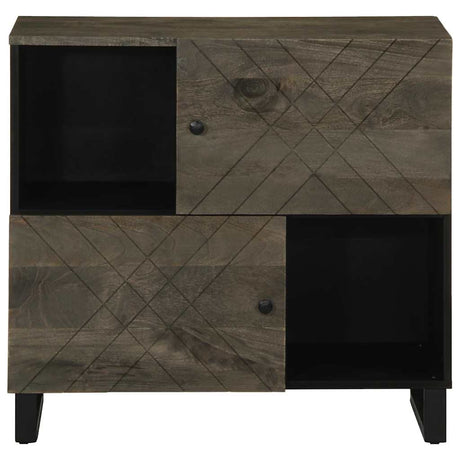 Vidaxl dressoir 80x33x75 cm massief mangohout zwart