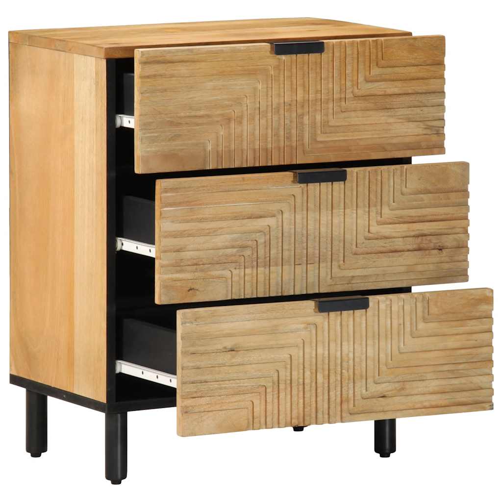 Vidaxl nachtkastje 50x33x60 cm massief mangohout bruin