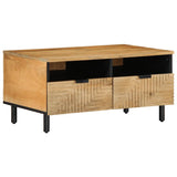 Vidaxl salontafel 80x54x40 cm massief mangohout bruin