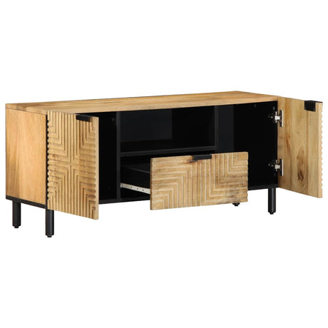 Vidaxl tv-meubel 105x33x46 cm massief mangohout bruin