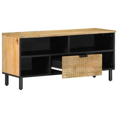 Vidaxl tv-meubel 100x33x46 cm massief mangohout bruin