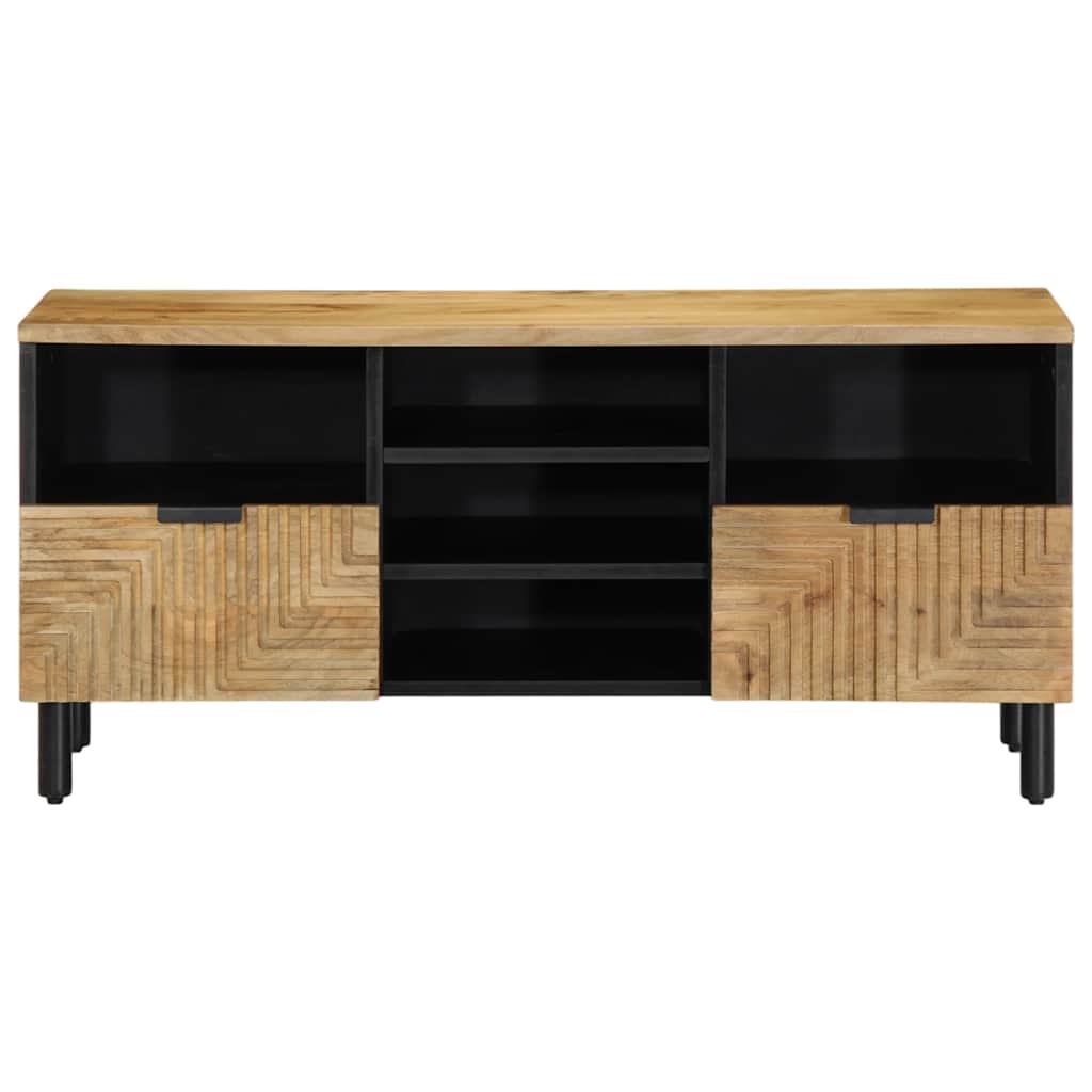 Vidaxl tv-meubel 100x33x46 cm massief mangohout bruin