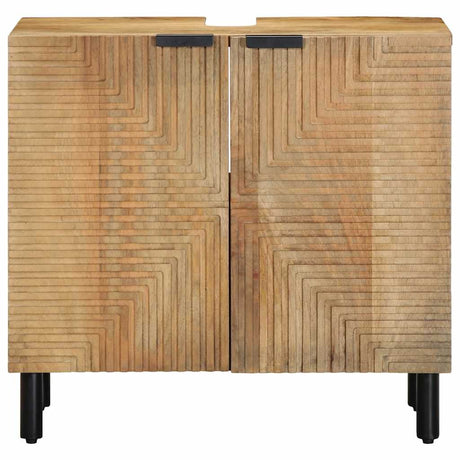 Vidaxl wastafelmeubel 62x33x58 cm massief mango bruin