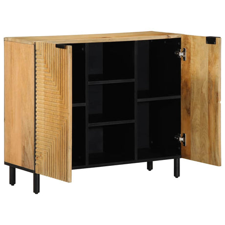Vidaxl dressoir 90x33x75 cm massief mangohout bruin
