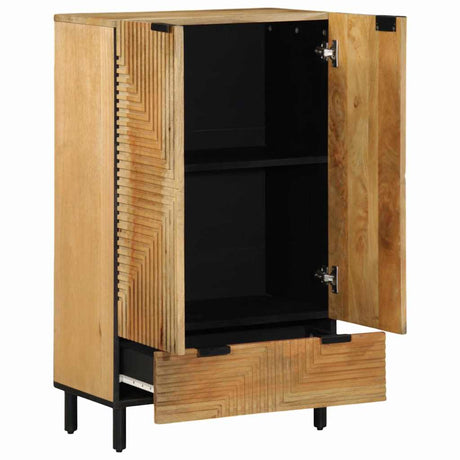 Vidaxl hoge kast 60x33x100 cm massief mango bruin
