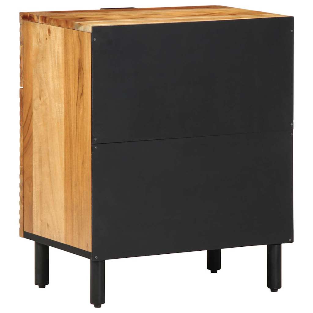 Vidaxl bed kast bruin 50 x 33 x 60 cm massief acaciahout
