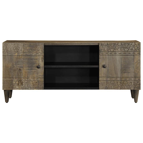 Vidaxl tv-meubel 105x33,5x46 cm massief mangohout lichtgrijs