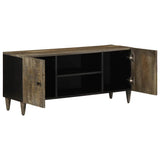 Vidaxl tv-meubel 105x33,5x46 cm massief mangohout lichtgrijs