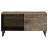 Vidaxl salontafel 80x50x40 cm massief mangohout lichtgrijs