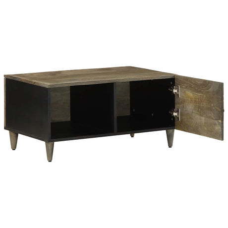 Vidaxl salontafel 80x50x40 cm massief mangohout lichtgrijs