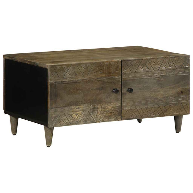 Vidaxl salontafel 80x50x40 cm massief mangohout lichtgrijs