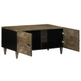 Vidaxl salontafel 80x50x40 cm massief mangohout lichtgrijs