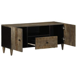 Vidaxl tv-meubel 105x33,5x46 cm massief mangohout lichtgrijs